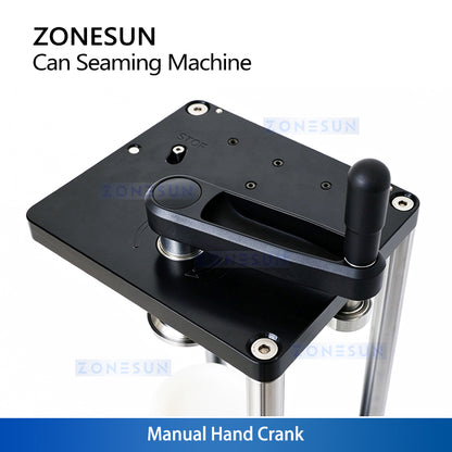 ZONESUN ZS-FJG100 Manual Can Seamer | PET φ55mm & Aluminum φ52mm | Interchangeable Holders | Home & Small Batch