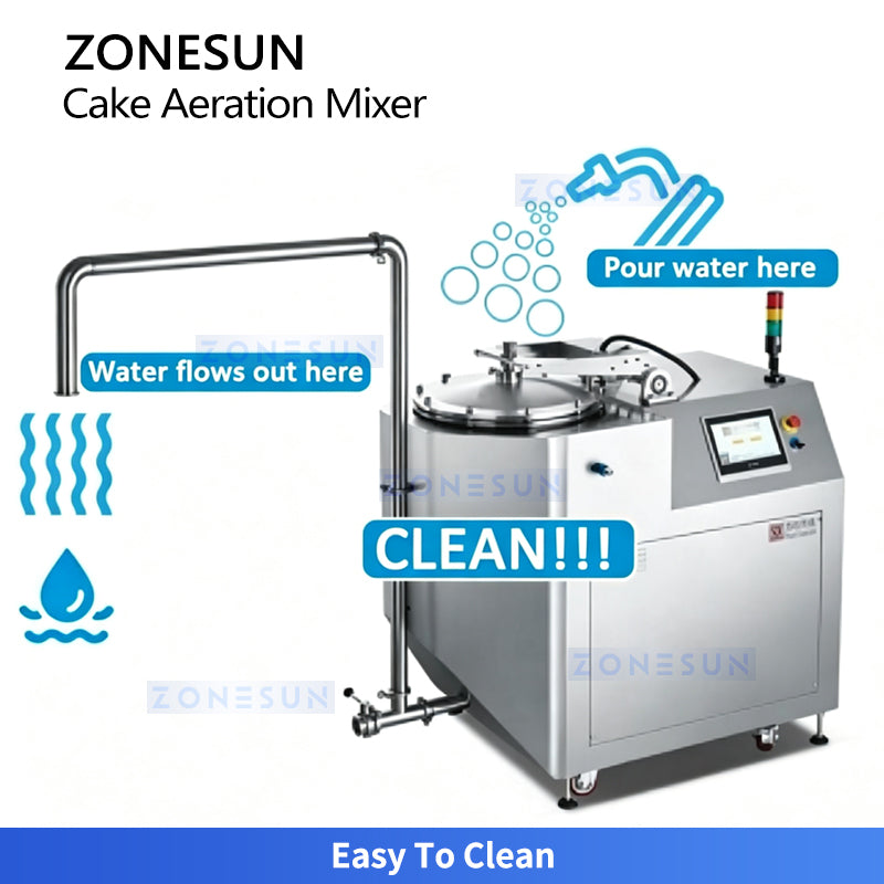 ZONESUN ZS-DG130 Industrial Cake Foam Mixer with Air Injection System