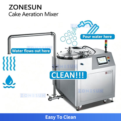 ZONESUN ZS-DG130 Industrial Cake Foam Mixer with Air Injection System
