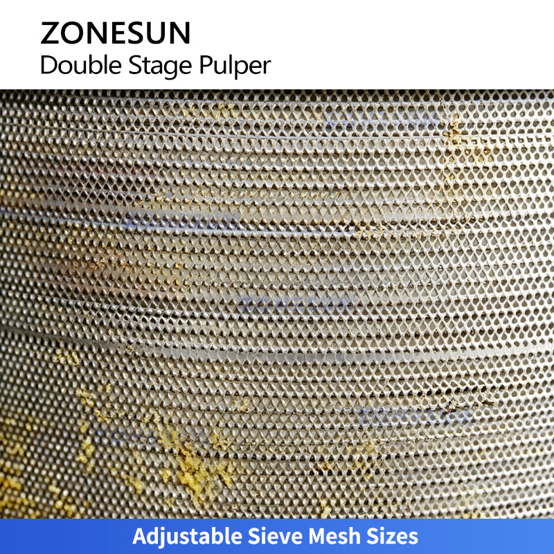 ZONESUN ZS-ZJ02 Fruit Pulper Machine Applications Tomato, Mango, Berry & Soft Fruit Processing