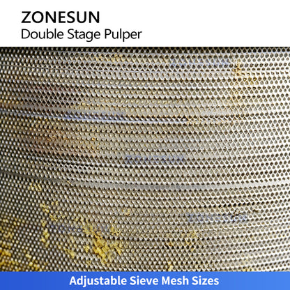 ZONESUN ZS-ZJ02 Fruit Pulper Machine Applications Tomato, Mango, Berry & Soft Fruit Processing