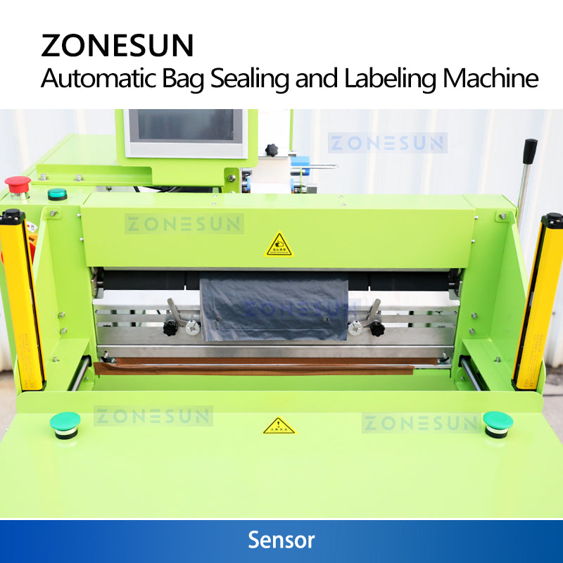 ZONESUN ZS-TB103 Automatic Plastic Pouch Bag Sealing & Labeling Machine For Courier Express  ZONESUNPRO