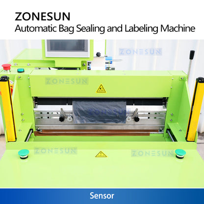 ZONESUN ZS-TB103 Automatic Plastic Pouch Bag Sealing & Labeling Machine For Courier Express  ZONESUNPRO