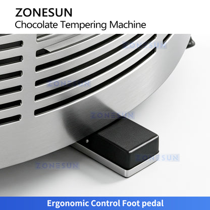 ZONESUN ZS-CG25 Chocolate Tempering Machine for Molding Coating and Enrobing