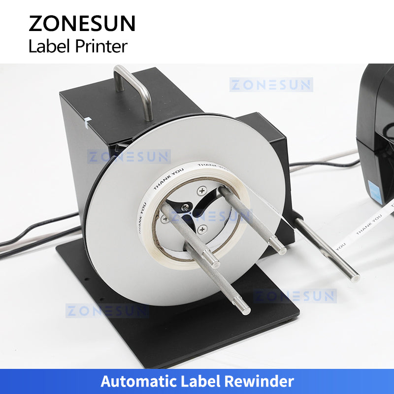 ZONESUN ZS-RPR01 Thermal Transfer Barcode Label Printer with Automatic Rewinder