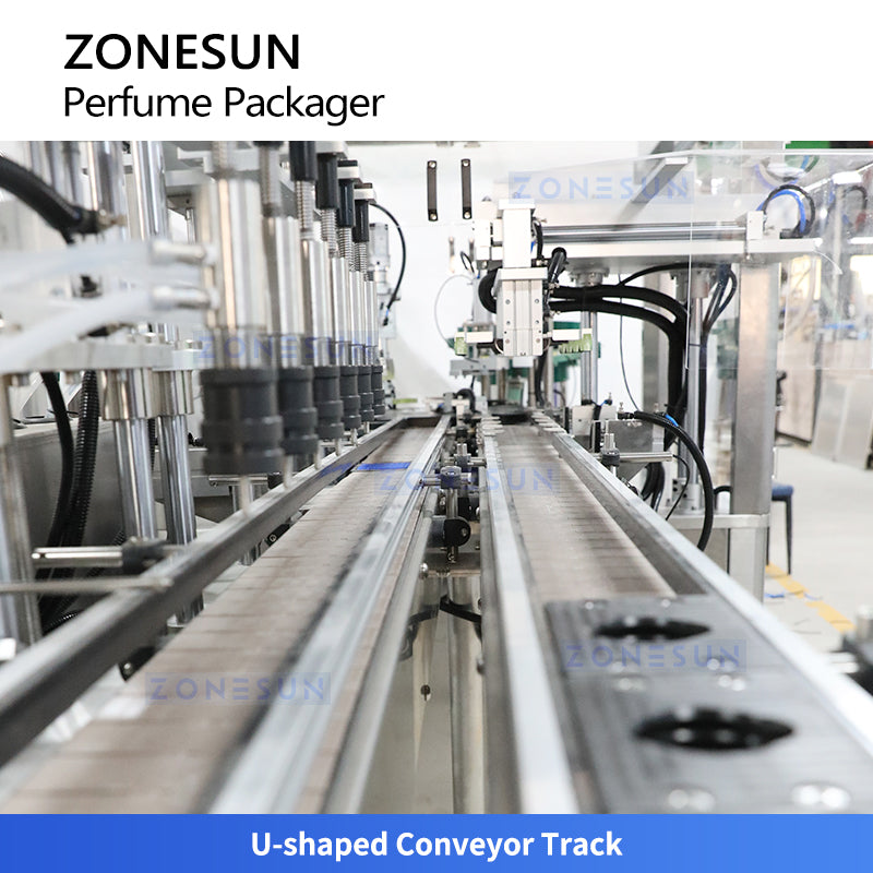 ZONESUN ZS-AFC9C Automatic Perfume Filling Capping and Cartoning Production Line
