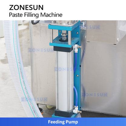 ZONESUN ZS-YT6T-6PXH Servo Piston Paste Filling Machine With Heat Mixer for Viscous Products