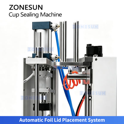 ZONESUN ZS-KCS6 Automatic Rotary Heat Sealing Machine for Coffee Cups & Tea Cans