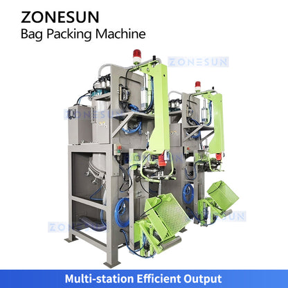 ZONESUN ZS-FSK5 Fully Automatic 15-50kg Cement Valve Bag Packing Machine Rotary Multi-Station Dry Mortar Putty Powder Bagging Machine