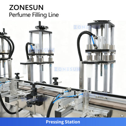 ZONESUN ZS-FAL180X11 Perfume Fragrance Bottle Filling Crimping Production Line