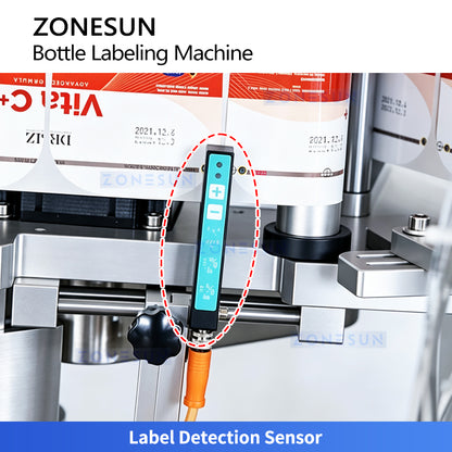 ZONESUN ZS-TB806 Semi Automatic Double-side Square Bottle Labeling Machine With Date Coder