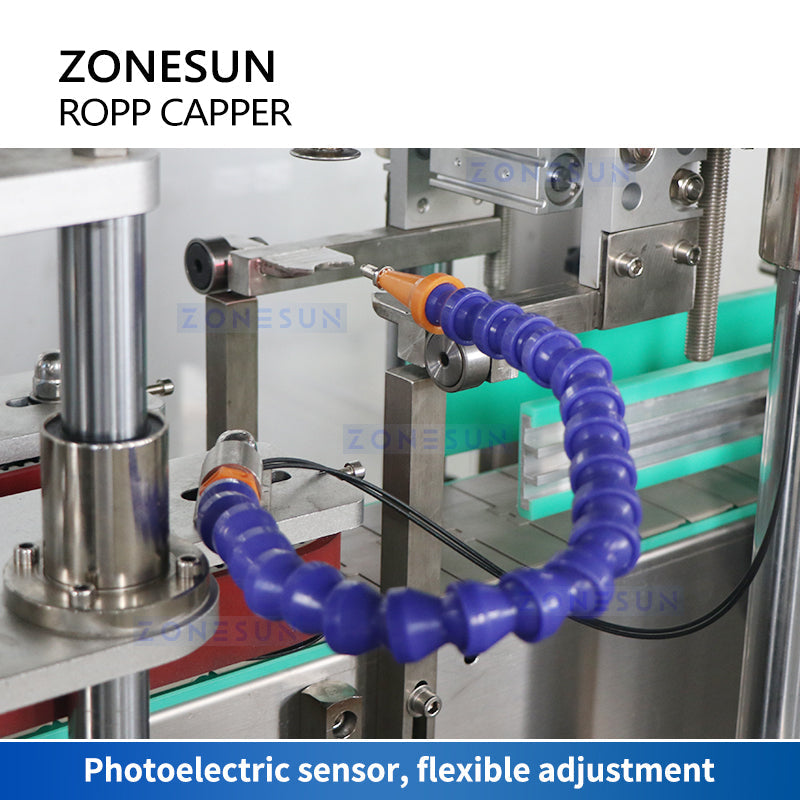 ZONESUN Automatic ROPP Capper Pilfer Proof Capping Machine ROPP Cap Se ...