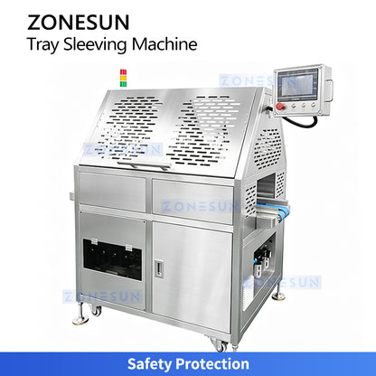 ZONESUN ZS-FK55 Automatic Cardboard Sleeve Packaging Machine for Meal Boxes Fast Food Containers