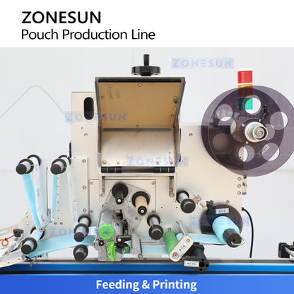 ZONESUN ZS-FSL220 Automatic Liquid Pouch Packing Machine Sachet Filling Sealing Real-time Labeling Line