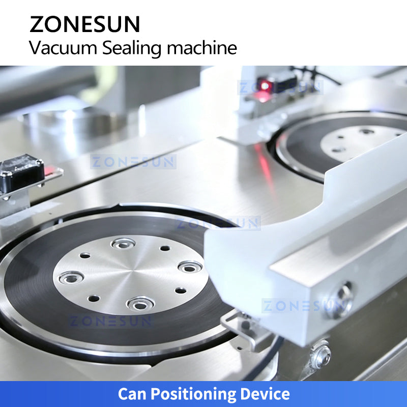 ZONESUN ZS-AFK120 Automatic Double-Head Vacuum Can Sealing Machine for Milk Powder and Coffee