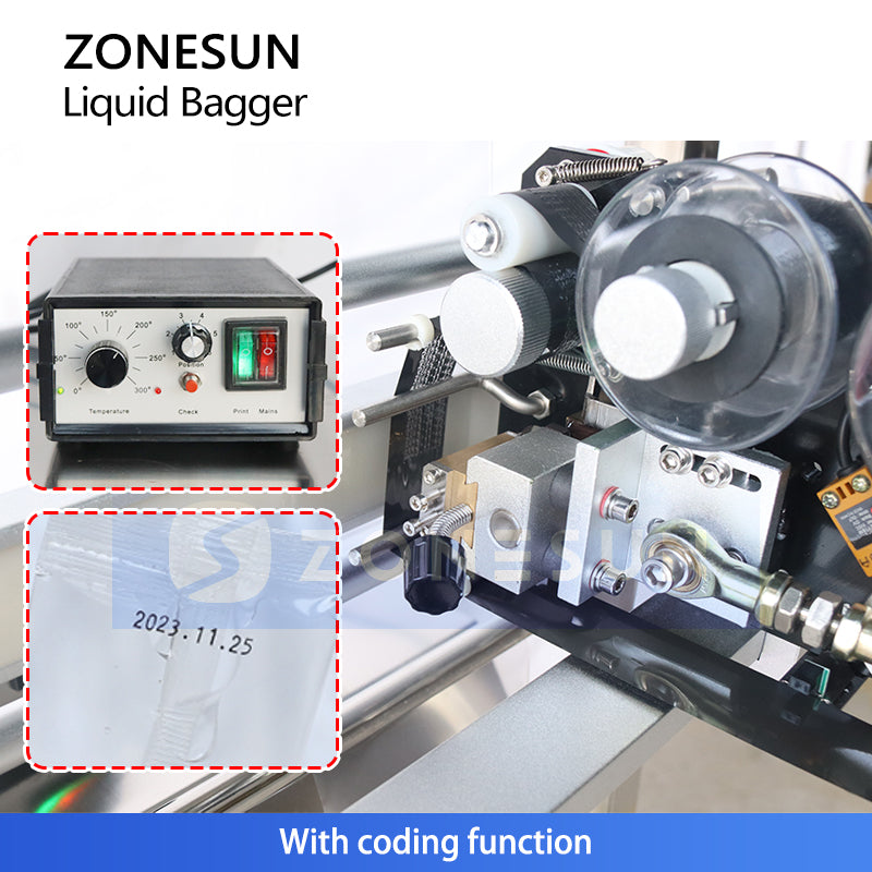 ZONESUN ZS-FS200D Liquid Sachet Filling Sealing Machine Pouch Packer