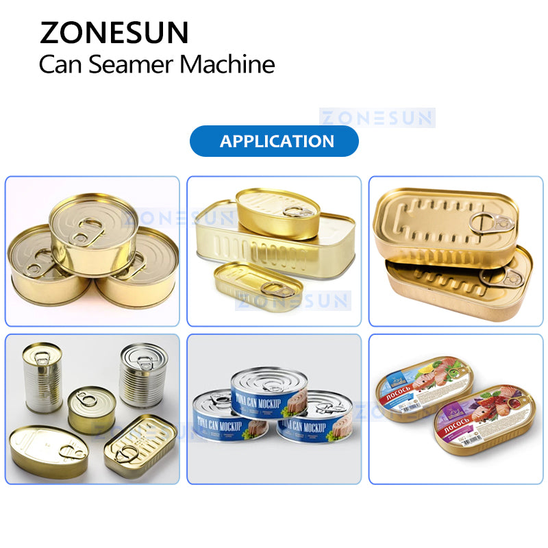 ZONESUN ZS-AFK350 Automatic Servo Metal Can Seamer for Square, Oval & Round Cans