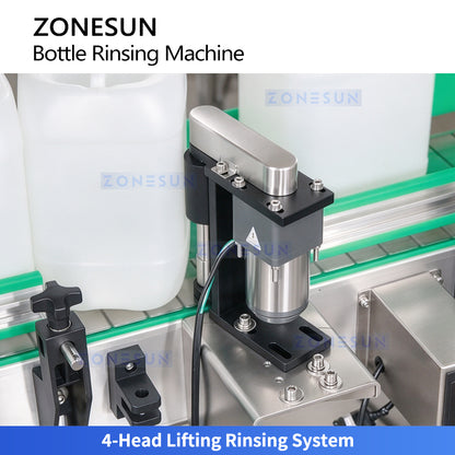 ZONESUN ZS-WB4 Automatic 4-Head Bottle & Jerry Can Rinsing Machine