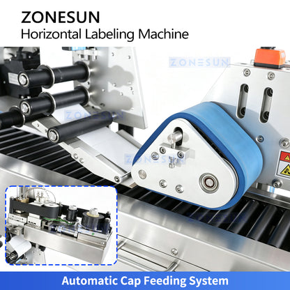 ZONESUN ZS-TB125D High-Speed Horizontal Labeling Machine for Small Bottles & Vials