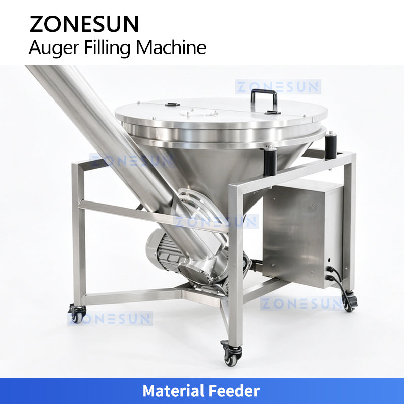 ZONESUN ZS-FM5D Automatic Dual Head Auger Powder Filling Machine 150 L hopper Mixing Filler