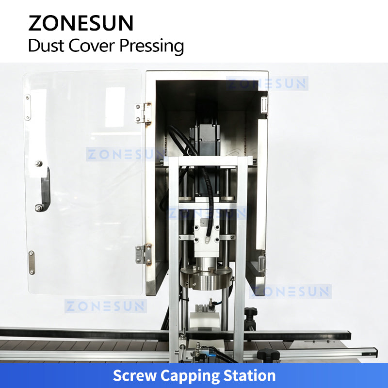 ZONESUN ZS-VTYG03 Automatic Press-On Cap Capping Machine with Belt Pressing for Large Bottles