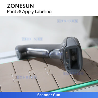 ZONESUN ZS-TB164PO Real-Time Print and Apply Labeling Machine for Round Bottles