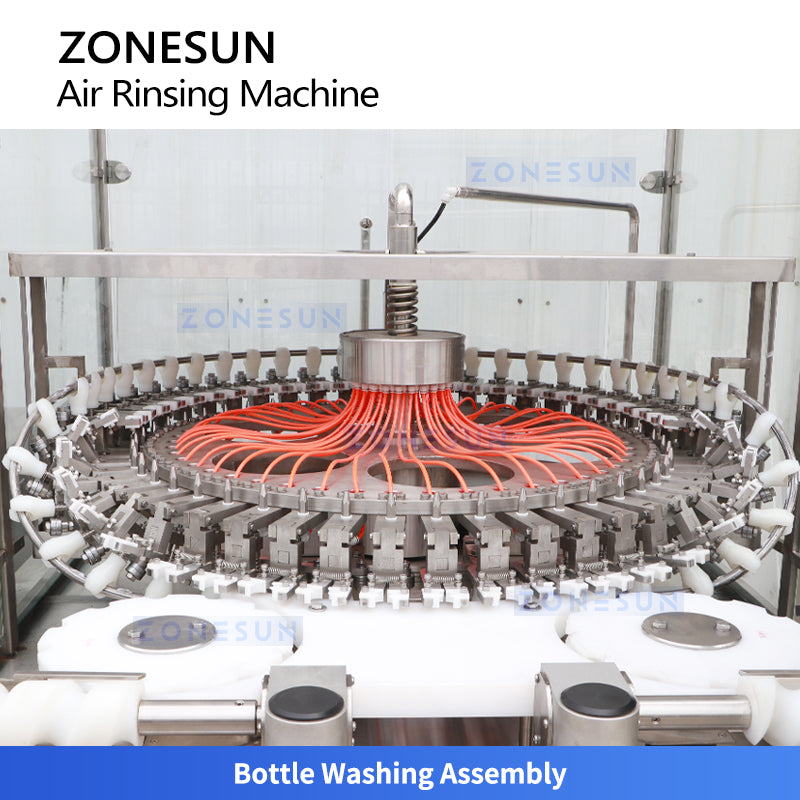 ZONESUN ZS‑WB48 High‑Speed Bottle Cleaning System | Automatic Rotary Vial Air Rinsing Machine  ZONESUNPRO