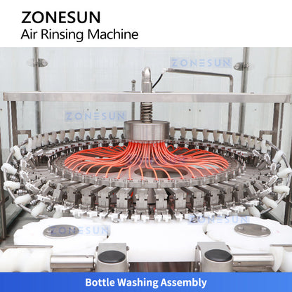 ZONESUN ZS‑WB48 High‑Speed Bottle Cleaning System | Automatic Rotary Vial Air Rinsing Machine  ZONESUNPRO