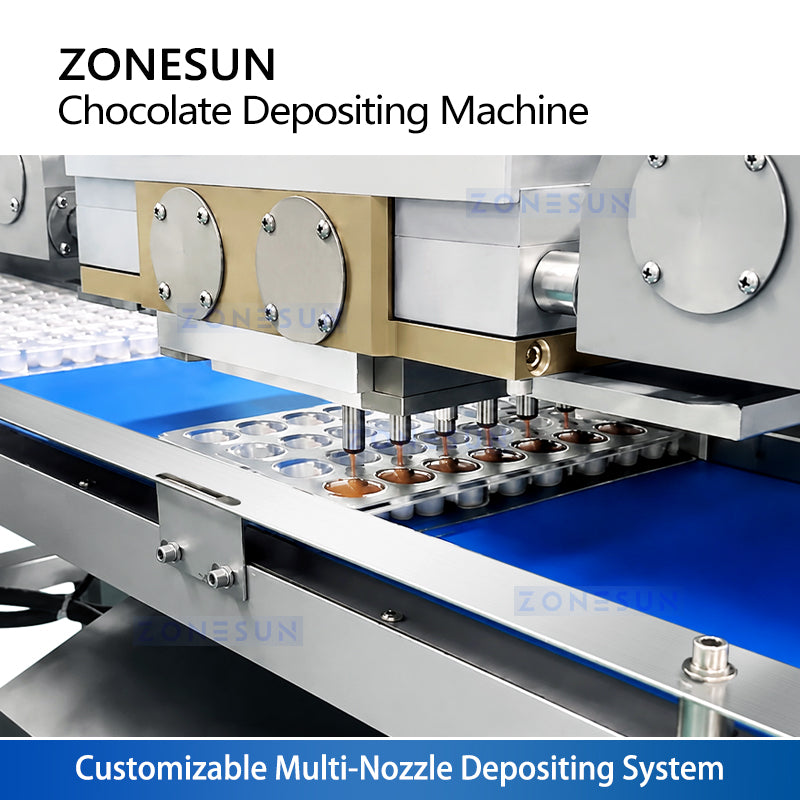 ZONESUN ZS-GDJ8 Semi-Automatic Servo Chocolate Depositing & Filling Machine