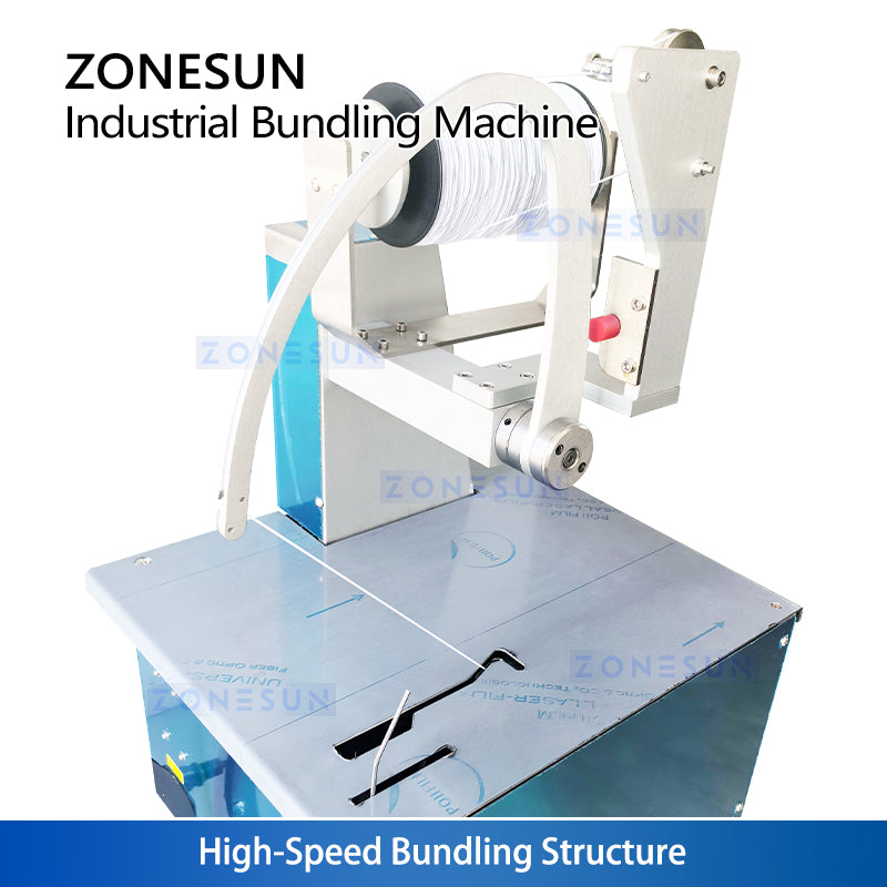 ZONESUN ZS-KZJ100 Automatic Elastic Rope Bundling Machine Vegetables Flowers Cables & Hoses Strapping Machine