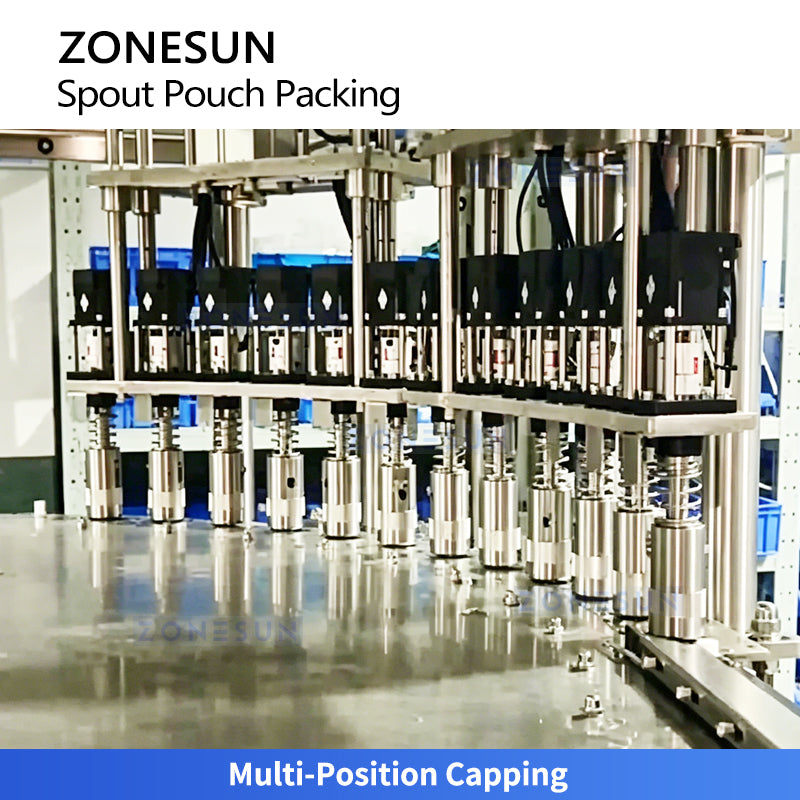 ZONESUN ZS-SPFC7 12-Head Rotary Spout Pouch Filling and Capping Machine