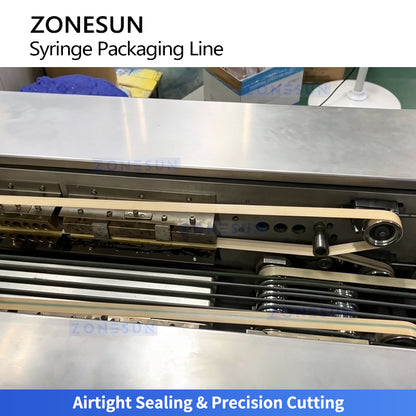 ZONESUN ZS-HYS60 Automatic Syringe Packing Machine with Feeding, Sealing and Cutting System