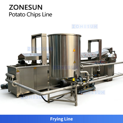 ZONESUN ZS-PCL1 Automatic Potato Chips Production Line for Fire Snack Processing