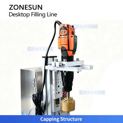 ZS-FAL180DT Desktop Liquid Beverage Filling Capping Small Procution Line  ZONESUNPRO