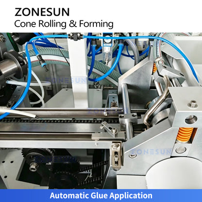 ZONESUN ZS-PCF01 Automatic Tapered Paper Sleeve Rolling and Gluing Machine