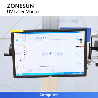ZONESUN ZS-UVC2 355nm UV Laser Marking Machine 3W 5W with CCD Vision System Cold Light Laser Engraver for Plastic Glass Electronics