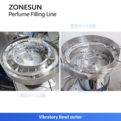 ZONESUN ZS-AFC9B Automatic Perfume Filling Capping Crimping Machine Cosmetic Fragrance Packaging Equipment