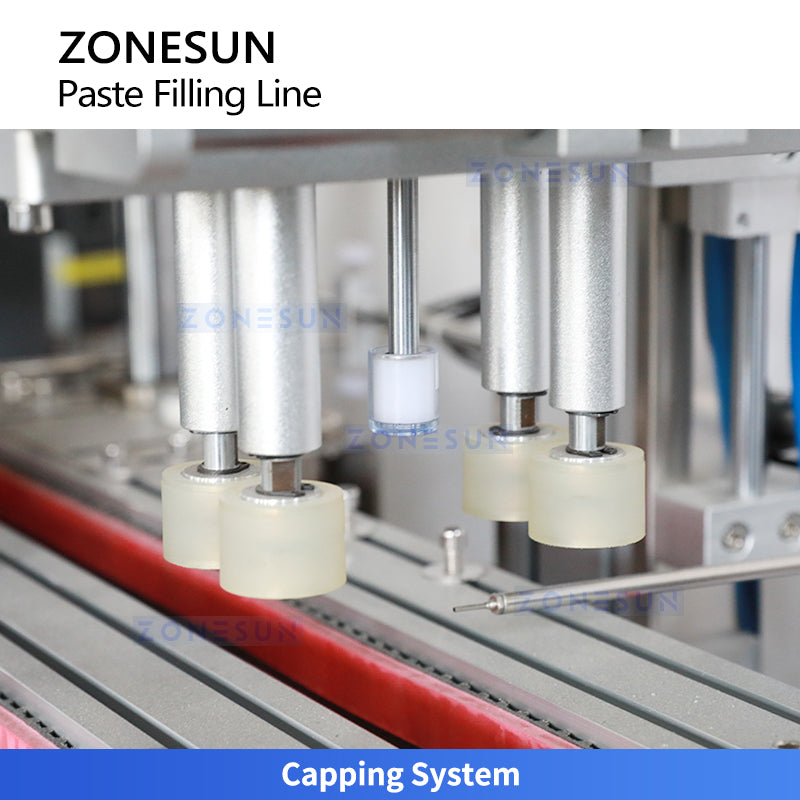 ZONESUN ZS-FAL180G10 Automatic Viscous Paste Filling Cap Pressing and Tightening Line