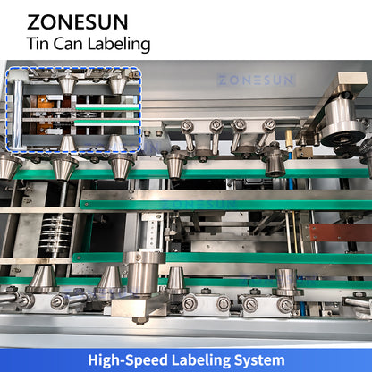 ZONESUN ZS-JTB80 High-Speed Automatic Tin Can Wrap-Around Labeling Machine