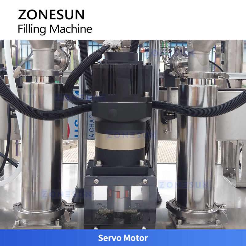 ZONESUN ZS-YT2T-2PXD Automatic 2 Heads Servo Piston Pump Shampoo Lotion Paste Filling Machine