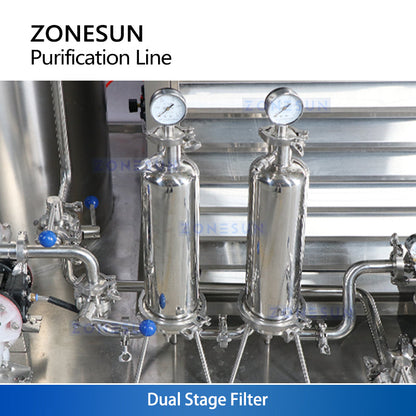 ZONESUN ZS-FAL180W Automatic Perfume Mixing Cooling and Filtration Line Fragrance Industrial Solution