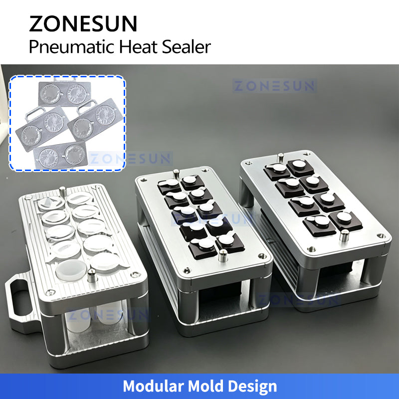 ZONESUN ZS-FK360 Desktop Pneumatic Foil Sealing Machine for Yogurt Cups Creams and Reagent Tubes