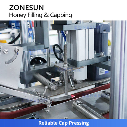 ZONESUN ZS-FSHS22 Automatic Viscous Honey Liquid Filling and Press Capping Machine