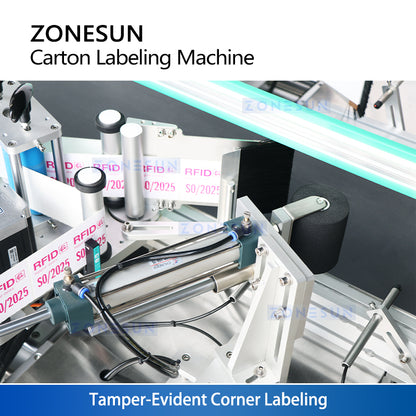 ZONESUN ZS-TB300T Automatic Carton Side & Corner Labeling Machine