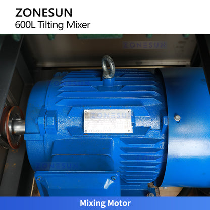 ZONESUN ZS-BM600L 600L Industrial Powder Ribbon Blender with Tilting Discharge System