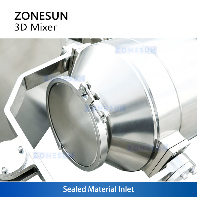 ZONESUN ZS-SBH10 3D Dry Powder Mixer Particle Blender