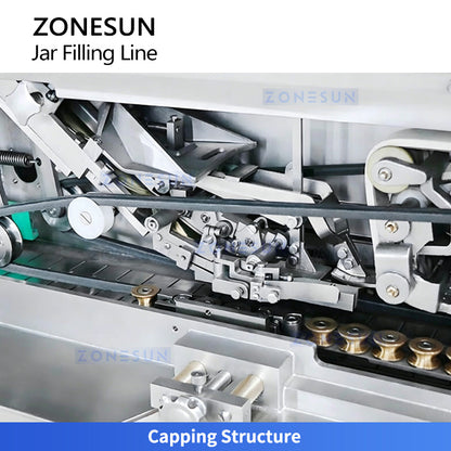 ZONESUN ZS-FAL180V9 Automatic Paste Production Line Twist-off Cap Bottle Packaging ZONESUN