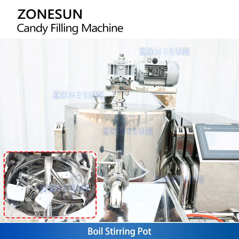 ZONESUN ZS-CTF50 Gummy Depositor Candy Heat Filling Machine 25L Cooker Filler
