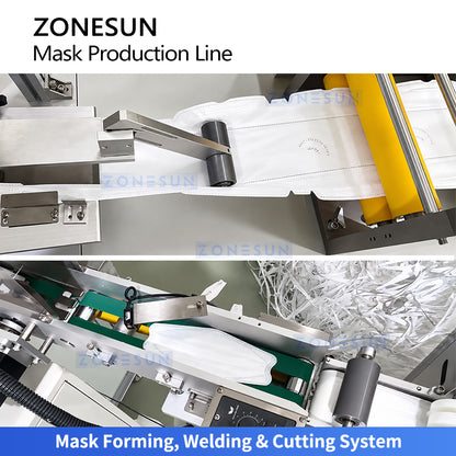 ZONESUN ZS-MMN94 Automatic KF94 3D Face Mask Making Machine