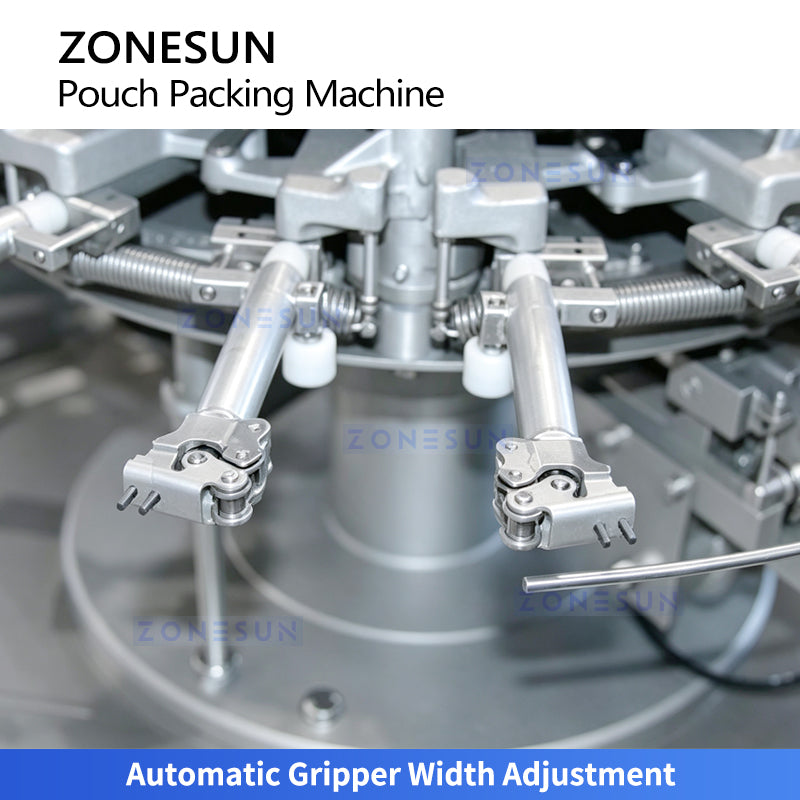 ZONESUN ZS-SPFC8 Automatic U-Shape Pouch Filling & Sealing Machine Dual Channel Bags Bagging Machine